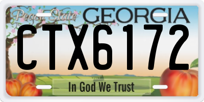 GA license plate CTX6172