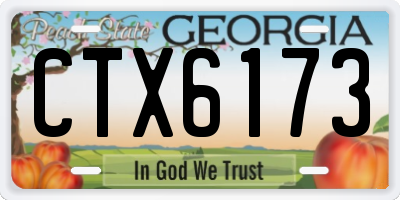 GA license plate CTX6173