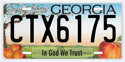 GA license plate CTX6175