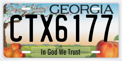 GA license plate CTX6177