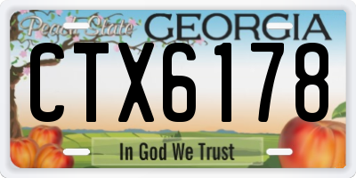 GA license plate CTX6178