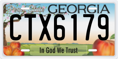 GA license plate CTX6179