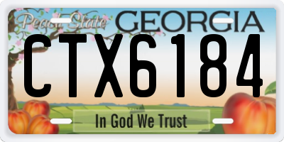 GA license plate CTX6184