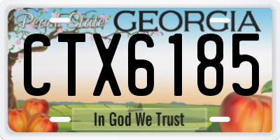GA license plate CTX6185