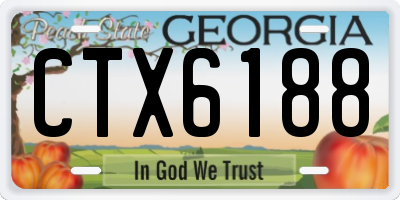 GA license plate CTX6188