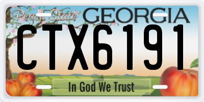 GA license plate CTX6191