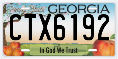 GA license plate CTX6192