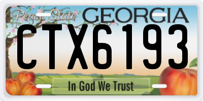 GA license plate CTX6193