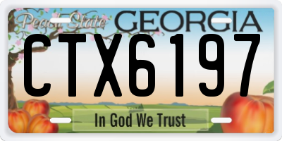 GA license plate CTX6197