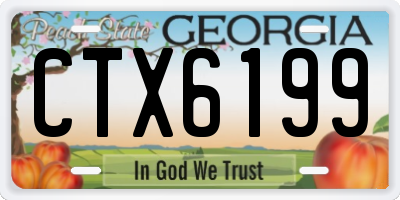 GA license plate CTX6199