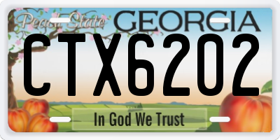 GA license plate CTX6202