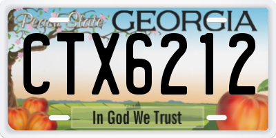 GA license plate CTX6212