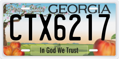 GA license plate CTX6217