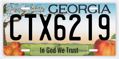 GA license plate CTX6219