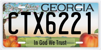 GA license plate CTX6221