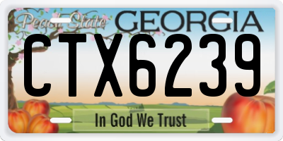 GA license plate CTX6239