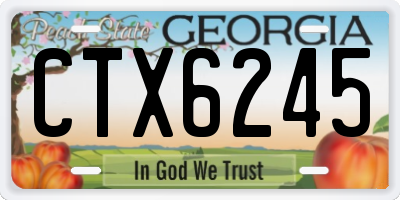 GA license plate CTX6245