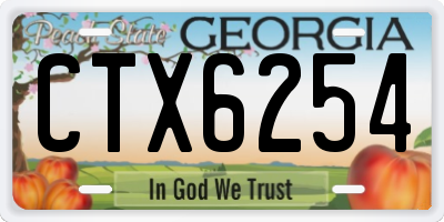 GA license plate CTX6254