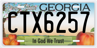 GA license plate CTX6257