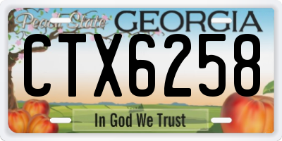 GA license plate CTX6258
