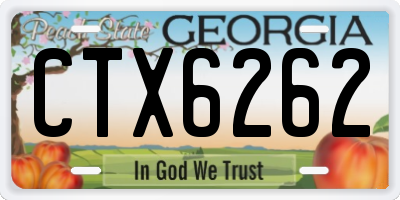 GA license plate CTX6262