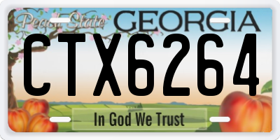 GA license plate CTX6264