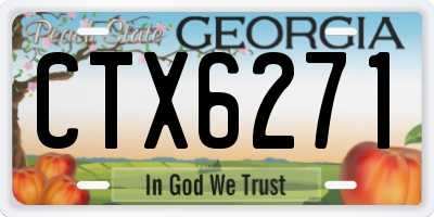 GA license plate CTX6271