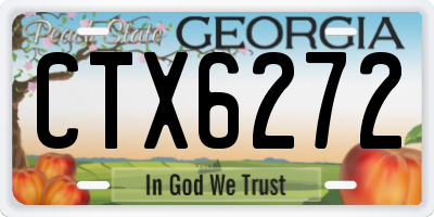 GA license plate CTX6272