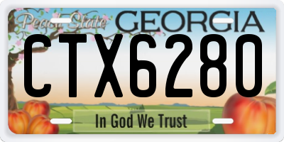 GA license plate CTX6280
