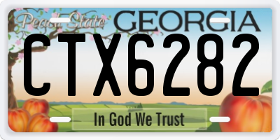 GA license plate CTX6282