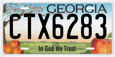 GA license plate CTX6283