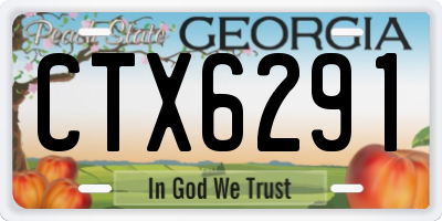 GA license plate CTX6291
