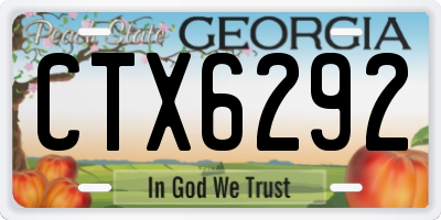 GA license plate CTX6292