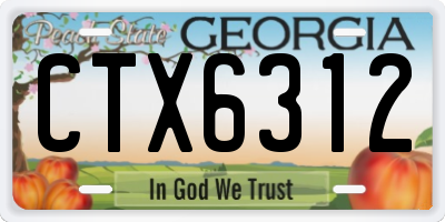 GA license plate CTX6312