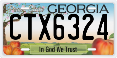GA license plate CTX6324