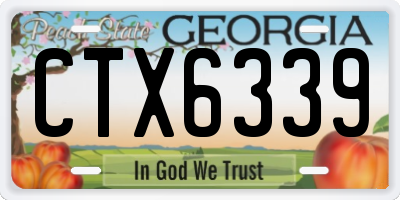 GA license plate CTX6339
