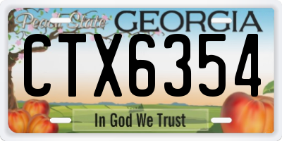 GA license plate CTX6354