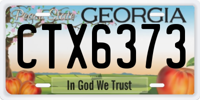 GA license plate CTX6373