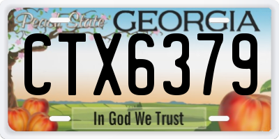 GA license plate CTX6379