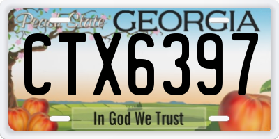 GA license plate CTX6397