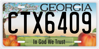 GA license plate CTX6409