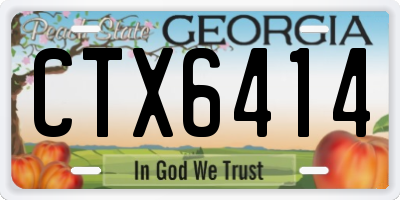 GA license plate CTX6414