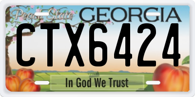 GA license plate CTX6424