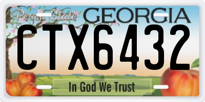 GA license plate CTX6432