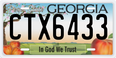 GA license plate CTX6433