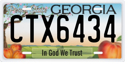 GA license plate CTX6434