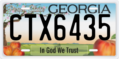 GA license plate CTX6435