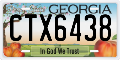 GA license plate CTX6438