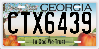 GA license plate CTX6439