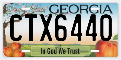 GA license plate CTX6440